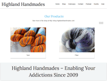 Tablet Screenshot of highlandhandmades.com